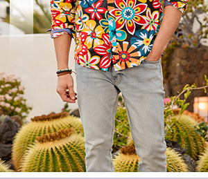 Floral Flashback Linen Blend Shirt