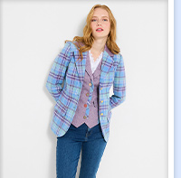 Into The Blue Check Jacket