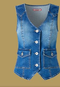 Dixie Stretch Denim Waistcoat