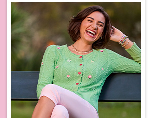 Penny Embroidered Floral Cable Knit Cardigan