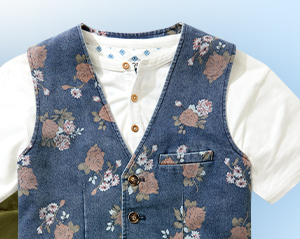 Fabulous Floral Denim Waistcoat