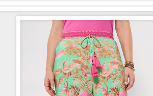 Summer Scenes Wide Leg Trousers