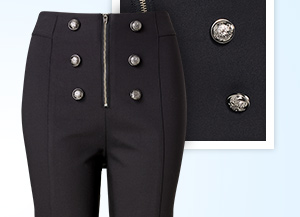 Dita Button Front Capri Pants