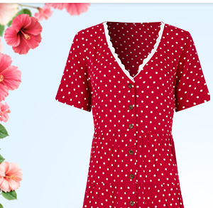 Summer Sunshine Spotty Tunic Dress