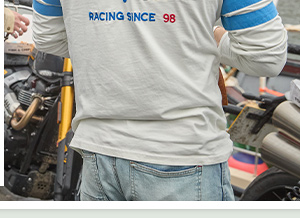 Retro Ride Embroidered Henley
