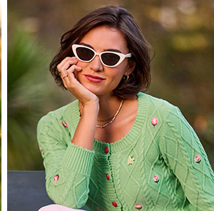 Penny Embroidered Floral Cable Knit Cardigan