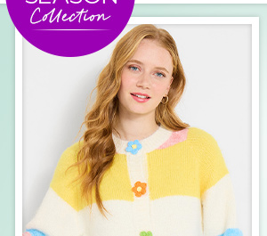 Lola Flower Button Stripe Cardigan