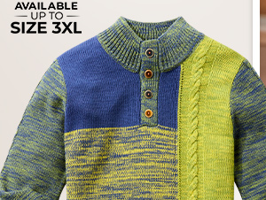 Crazy Colour Knitted Funnel Neck Top