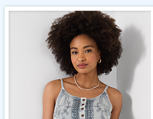 Polly Embroidered Washed Cami