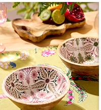 Tranquil Tile Mango Wood Bowl