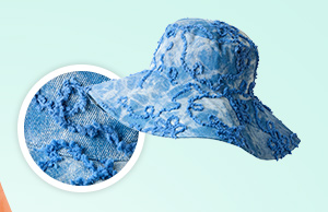 Indigo Stitch Floppy Hat