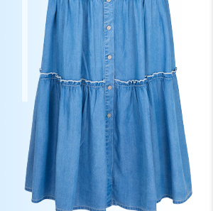 Ellie Embroidered Denim Dress