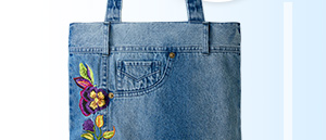 Blue Threads Denim Tote