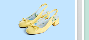 Romy Vintage Slingback Flat Block Heeled Shoes