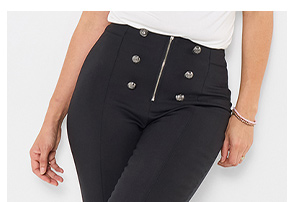Dita Button Front Capri Pants