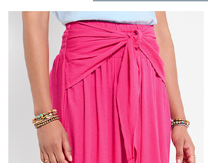 Beach Days Tie Front Skirt