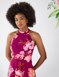 Lulu Floral Halter Neck Dress