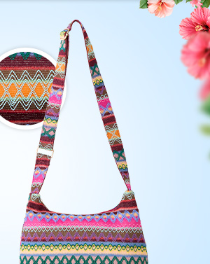 Sunset Stitch Boho Bag