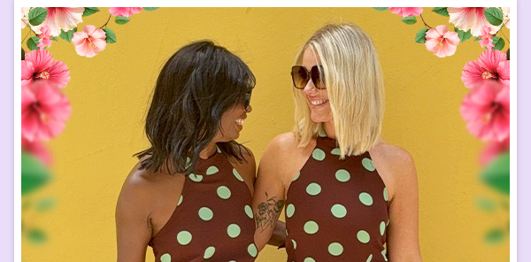 Margot Polka Dot Halter Neck Dress