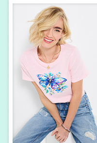 Beautiful Butterfly Graphic T-Shirt