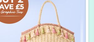 Spring Fete Tassel Basket Bag