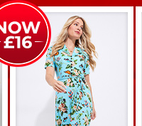 Erin Butterfly Print Jersey Dress - Now £16