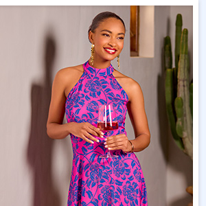 Remarkable Printed Halter Neck Dress