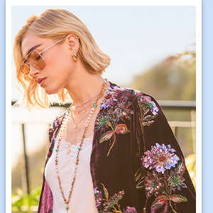 Exotic Blooms Premium Sequin Kimono