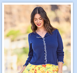 Colette Floral Dobby Godet Skirt