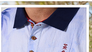 Brilliant Bamboo Print Polo