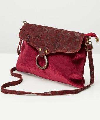 Mistero Leather And Velvet Bag Mistero Leather And Velvet Bag