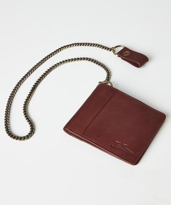 Washed Leather Wallet On Chain Washed Leather Wallet On Chain