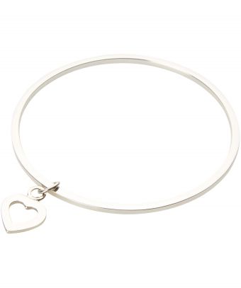 Silver Bangle With Heart Silver Bangle With Heart