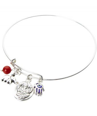 Silver Bangle With Charms Silver Bangle With Charms