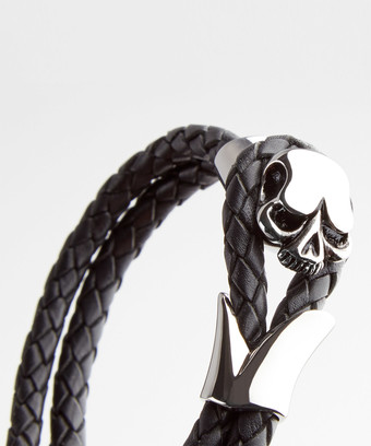 Ultimate Skull Leather Bracelet Men Mens Accessories And Jewellery