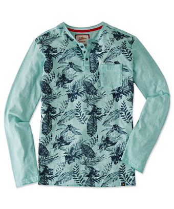 Funky And Fun Floral Henley Top Funky And Fun Floral Henley Top
