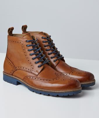 Harrison Tan Brogue Boots Harrison Tan Brogue Boots