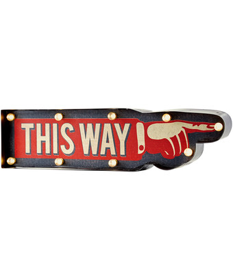 This Way Light Sign This Way Light Sign