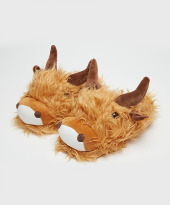 Funky Highland Cow Slippers Funky Highland Cow Slippers