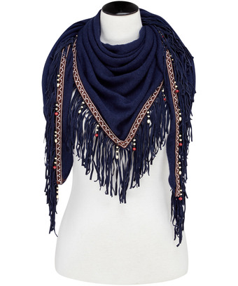 Statement Boho Fringed Scarf Statement Boho Fringed Scarf