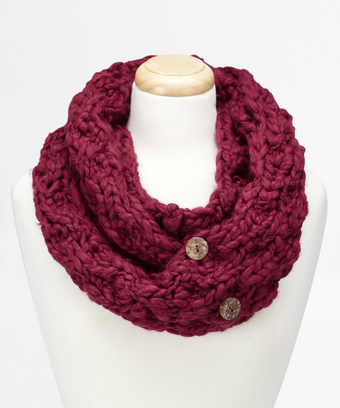 Cute And Cosy Button Trim Snood Cute And Cosy Button Trim Snood