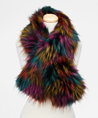 Fire Cracker Faux Fur Stole Fire Cracker Faux Fur Stole