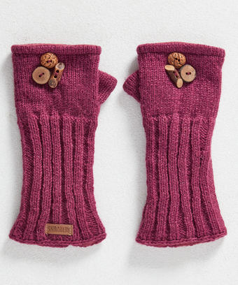 Wool Button Fingerless Gloves Wool Button Fingerless Gloves