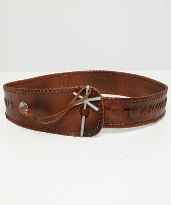 Sensational Whip Stitch Leather Belt Sensational Whip Stitch Leather Belt