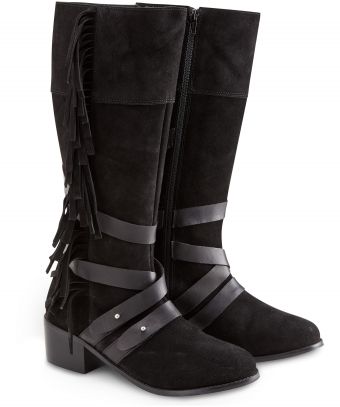 Suede Fringed Boots Suede Fringed Boots