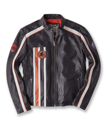Retro Stripe Leather Jacket Retro Stripe Leather Jacket