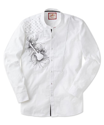 Embroidered Grandad Shirt Embroidered Grandad Shirt