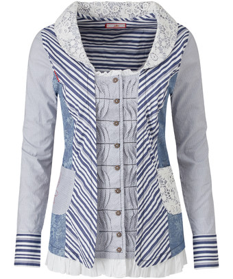 Ticking Stripe 2 In 1 Blouse Ticking Stripe 2 In 1 Blouse