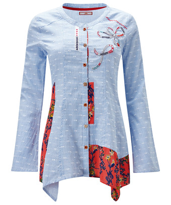Ticking Stripe Mix & Match Blouse Ticking Stripe Mix & Match Blouse