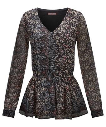 Animal Peplum Blouse Animal Peplum Blouse